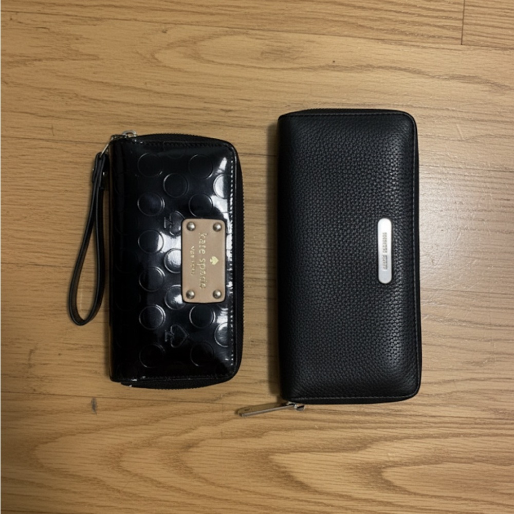 Michael Kors Black Clutch and Kate Spade Wristlet Set